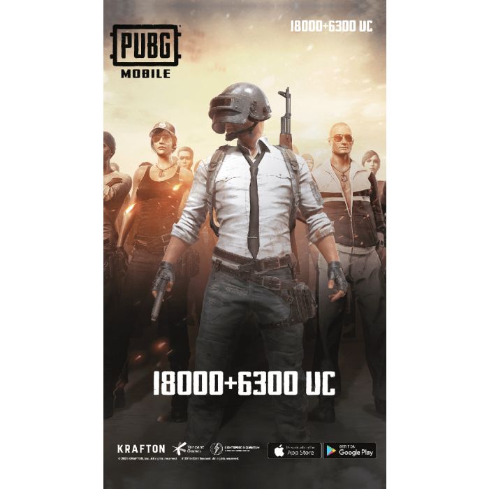 PUBG Mobile 18000 + 6300 UC (Global) - Instant Delivery Email 