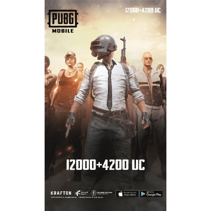 PUBG Mobile 12000 + 4200 UC (Global) - Instant Delivery Email 